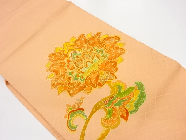 相良刺繍花唐草模様名古屋帯